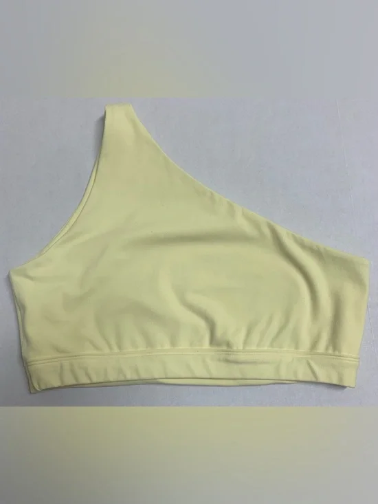 SET Active Luxform Butter Yellow One-Shoulder Athletic Sports Bra Size L - Picture 3 of 6